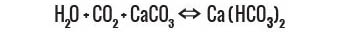 The chemical reaction for calcium bicarbonate