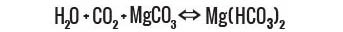 The chemical reaction for magnesium bicarbonate